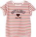 Vertbaudet Gestreept t-shirt met paillettenhartje voor meisjes