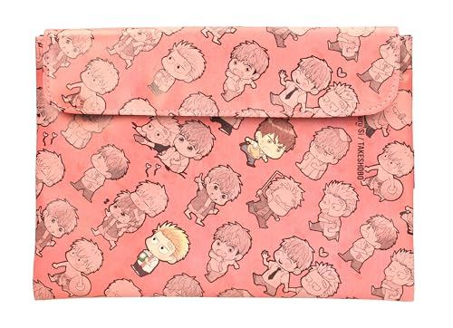 Uchiwa - Manga-boekhoes - Mouwhouder met Vignet-motief Roze Megumi To Tsugumi - Compatibel met Kindle e-Books - Afmetingen 24 x 22 x 3 cm