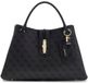 GUESS Yvonne Girlfriend Carryall Coal Logo Schoudertas Dames Donkergrijs