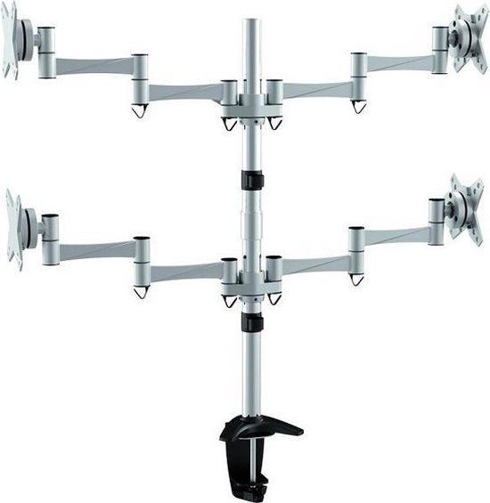 Neomounts by Newstar FPMA-D1330D4SILVER - Bureau steun - Zwart/Zilver - 24 inch