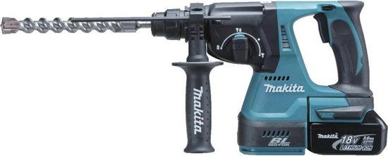 Makita BHR242RFJ 18V Li-Ion accu SDS-plus combihamer set
