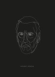 Star Komar Star Wars Lines Dark Side Dooku - Grootte: 50 x 70 cm - Muurschildering, Posters, Kunstdruk (zonder lijst)