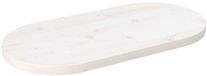 vidaXL Tafelblad ovaal 70x35x2,5 cm massief grenenhout wit