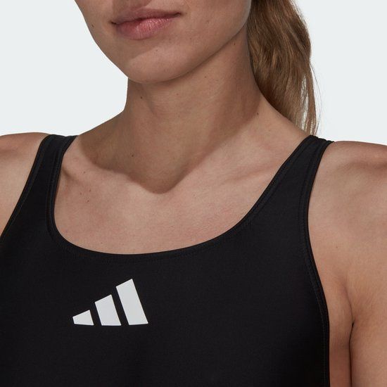 adidas Performance 3 Bar Logo Badpak - Dames - Zwart - Maat 36