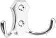 SO-TECH® Garderobehaak LENA 2 haken kort / chroom mat Jashaak Kledinghaak