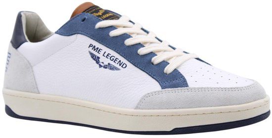 PME Legend Skymaster leren sneakers wit/blauw