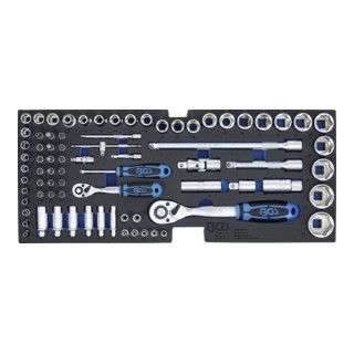 BGS Schuimrubberen Inzetstuk voor Doppenset 1/2 + 1/4 inch - 77 delig