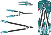 Merkloos Takkenschaar - Set met 3 takkenschaars - 220 mm, heggenschaar 580 mm en tweehandschaar 725 mm - voor snoeien en tuin