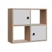 WELL HOME MOBILIARIO & DECORACIÓN Boekenkast, 100% spaanplaat, melamine gecoat, eiken, wit h.62,6