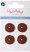 Récréatys 7123 18 11 Sachet van 4 Customising Knoppen Gespot Print Nylon 18 mm Rood/Bruin
