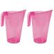 Hega Hogar Waterkan - 2x stuks - sapkan - roze - inhoud 1.75 liter - kunststof - karaf - pitcher