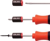 CELIRO Gereedschapskop Magnetiseerder – Past op Schroevendraaiers en Hex-/Inbussleutels met een Diameter van 4 mm tot 6.35 mm (Ronde/Zeskant Kop), N35 Neodymium Magneet, Zelfsluitend Ontwerp – 2 Stuks