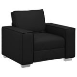 vidaXL Zitbank Zwart Kunstleer 99 x 78 x 84 cm