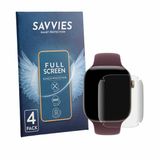 Savvies Screenprotector voor Apple Watch Series 12 (46 mm) - Folie Beschermfolie Transparant Volledig Dekking 4 Stuks