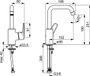 Hansa Hansapolo wastafelkraan met hoge 120° draaibare uitloop 15.2cm chroom