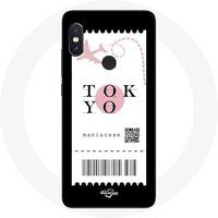 Maniacase Etui voor Xiaomi Redmi Note 5 AI Dual Camera Vliegticket Tokyo Japan