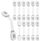 BillyBath Premium babykastbeveiliging, kinderbeveiliging voor laden, koelkast, toiletbril met sterke lijm, zonder boren, kastslot, grijs, 12 stuks