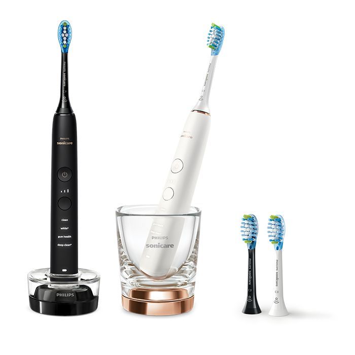 Philips Sonicare DiamondClean 9000 Elektrische Tandenborstel - Zwart/Wit - Incl. 4 Opzetborstels