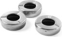HENDI Asbak met deksel – roestvrij staal – set van 3 – compact ontwerp – Ø90x(H)28mm