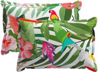 vidaXL - Kussensloop - 2 stuks - Houten - Meerkleurig - 50 x 80 cm - Polyester