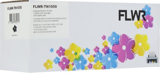 FLWR - Toner TN-1050 Zwart - Geschikt voor Brother - 8719551015785