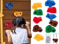 Merkloos Ikonka Klimstenen 10 stuks – Klimwand Maken – Klimmuur Handgrepen – Set Voor Klimmuur Kind – Inclusief Montagemateriaal – Multikleur