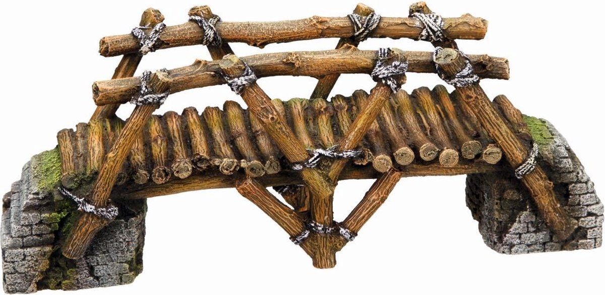 Nobby aqua deco houten brug - 25,8 x 8 x 10 cm