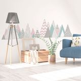 Ambiance Sticker Muurstickers - Decoratie voor slaapkamer/woonkamer - Gigantische muursticker van de Scandinavische bergen PENSACOLA - 120x180cm