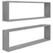 VidaXL Wandschappen kubus 2 st 100x15x30 cm bewerkt hout grijs sonoma