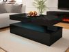 LESSIE Table basse rectangulaire noir brillant