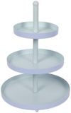 Merkloos Etagere 3-laags blauw-munt Ø25xH35cm