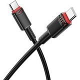 Borofone Câble de données et de charge USB-C - USB-C Borofone BX110 Beneficio, 60W, 1m, Noir