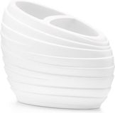 Zeller Badkamer tandenborstelhouder, beker van aardewerk, wit, 8.90 cm x 6.50 cm x 8.90 cm