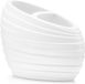 Zeller Badkamer tandenborstelhouder, beker van aardewerk, wit, 8.90 cm x 6.50 cm x 8.90 cm