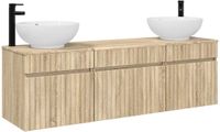 vidaXL Badkamerkastenset 3 st Sonoma Eiken 49 x 44,5 x 66,5 cm