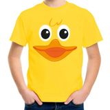 Bellatio Decorations Verkleed T-shirt voor jongens/meisjes - badeendje - geel - Carnaval - feestkleding voor kinderen 110/116