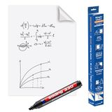 Legamaster Magic-Chart, 28245, 7-159100, whiteboard, elektrostatische folie voor verschillende oppervlakken, opgerold 25 vellen (elk 60 x 80 cm),Wit