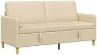 vidaXL Sofa met opbergruimte Crèmekleurig 172 x 78 x 87 cm Polyester