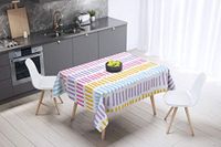 Bonamaison Tafelkleed, Anti-Mold, Sneldrogend, Waterdicht, 100% Polyester Tafellaken, Willekeurig patroon, 140 x 140 Cm