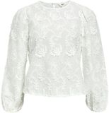 Object T-shirt Objmya Re L/s Top Noos 23046020 Cloud Dancer Dames Maat - 44