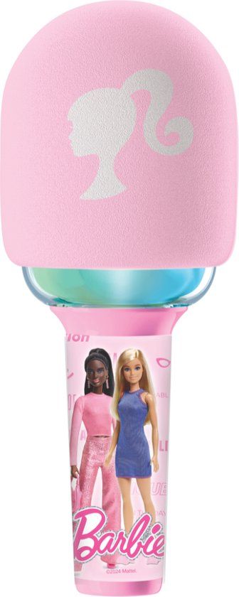 Lexibook, Barbie Karaoke Microfoon - Microfoon met geluids- en lichte effecten