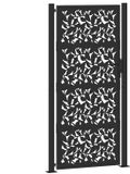 vidaXL Poort met bladontwerp 100x200 cm staal zwart