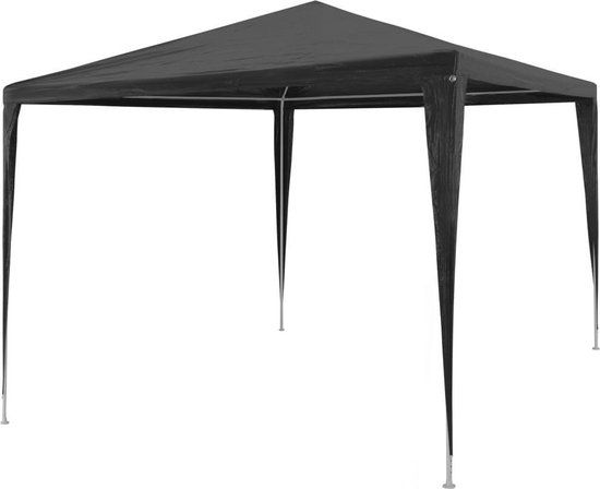 vidaXL Partytent - 3x3 m - PE - Antraciet - Groen