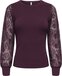 Onlperry ONLY - ONLPERRY LIFE LS MIX O-NECK KNT - Bordeaux - S