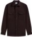 Tommy Hilfiger Heren Lange Mouwen Shirt XS Polyester Wol Donkerbruin Herfst/Winter 2026