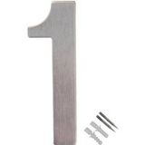 Gedotec Numéro de maison en acier inoxydable, hauteur 100 mm, à visser, chiffre 1