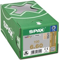 Spax Afstelschroef, platte kop houders T-Star plus WIROX 6,0 x 60 mm 100 stuks