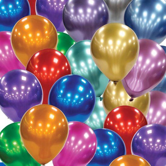 Top1Toys Globos Europe BV Chroom ballonnen gemengde kleuren.