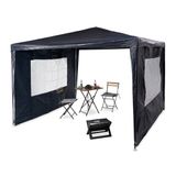 Merkloos Partytent met 2 zijwanden - 3x3 m - waterafstotend - blauw