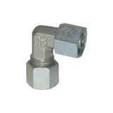 Riegler V 515 Instelbare hoekschroefverbinding, afdichtkegel, 360 graden draaibaar, moer M22 x 1,5 i., buitendiameter buis 15 mm, PN max. 315 bar, verzinkt staal.
